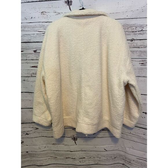 Amazon Aware Women's Recycled Polyester Sherpa Jacket in Cream Size 3X - Picture 7 of 7